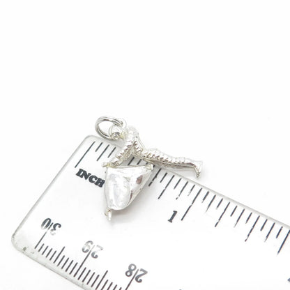 925 Sterling Silver Vintage Toreador 3D Charm Pendant
