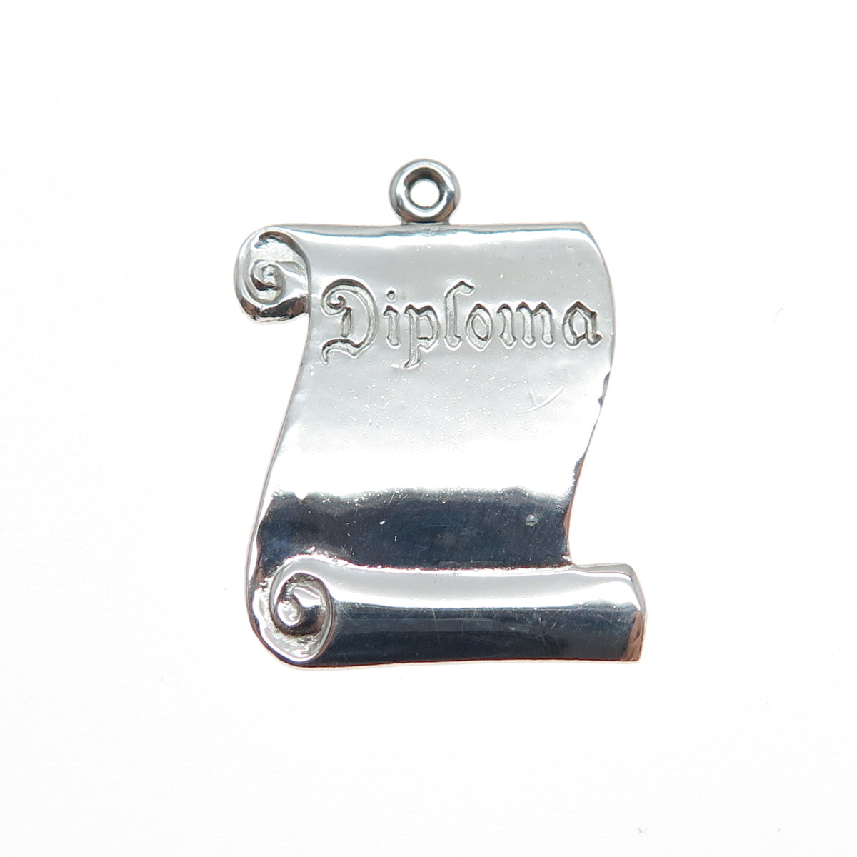 925 Sterling Silver Vintage Diploma Mini Charm Pendant