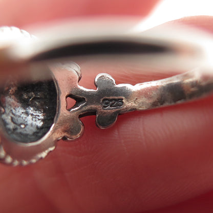 Brighton 925 Sterling Silver Vintage Modernist Oxidized Ring Size 4.75