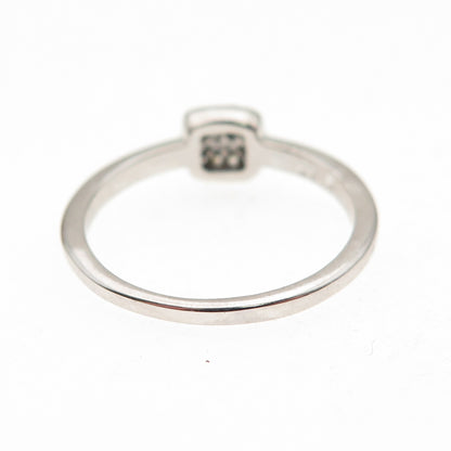 925 Sterling Silver Round-Cut C Z Engagement Ring Size 6