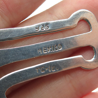 925 Sterling Silver Vintage Mexico Cross Modernist Pendant