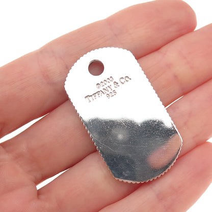 Tiffany & Co. 925 Sterling Silver Vintage 2003 Dog Tag Pendant
