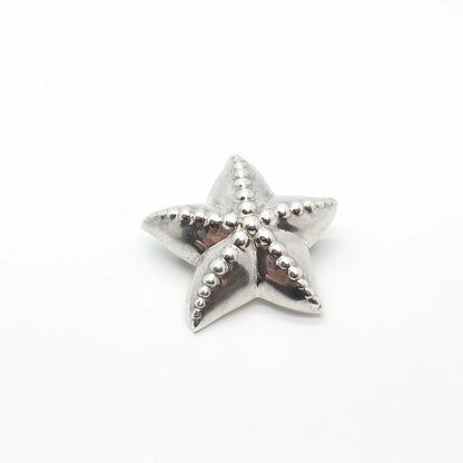 925 Sterling Silver Vintage SU Sand Dollar Puffy Pin Brooch