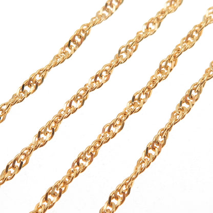 Karizia Spa KA-1772 925 Sterling Gold Plated Italy Singapore Chain Necklace 24"