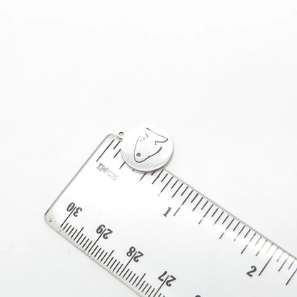 925 Sterling Silver USA Two In Town Fish Charm Pendant