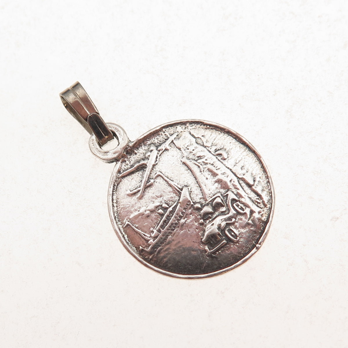 925 Sterling Silver Vintage Traveler's Amulet Judaica Charm Pendant