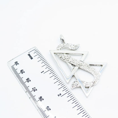925 Sterling Silver Vintage Jean. L. Modernist Pendant