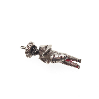 Payton Pepper & Sons Sterling Vintage 1965 Birmingham Bongo Drum Player Pendant