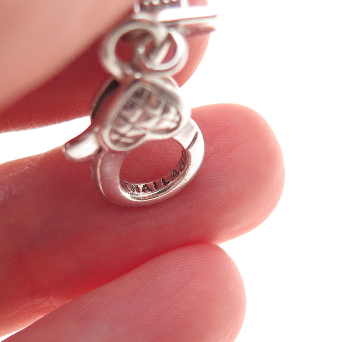 Judith Ripka 925 Sterling Silver C Z Letter L Initial Lobster Lock Charm Pendant