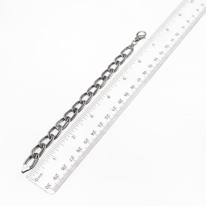 Vior 925 Sterling Silver Vintage Italy Double Oval Curb Link Bracelet 7"
