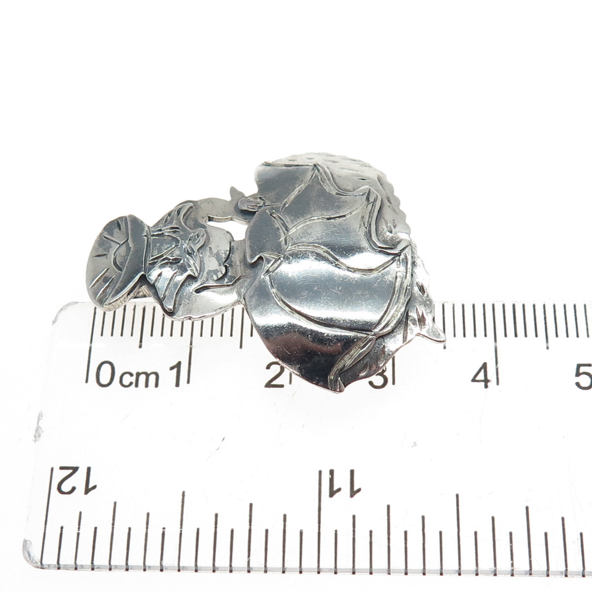 925 Sterling Silver Vintage Peruvian Dancer Oxidized Pin Brooch