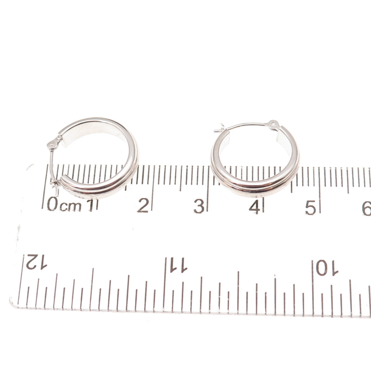 Jacmel Mauritius 14K White Gold Hoop Earrings