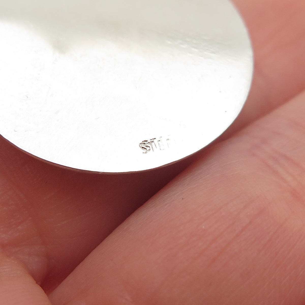 925 Sterling Silver Vintage Blue Rhinestone Elephant Charm Pendant