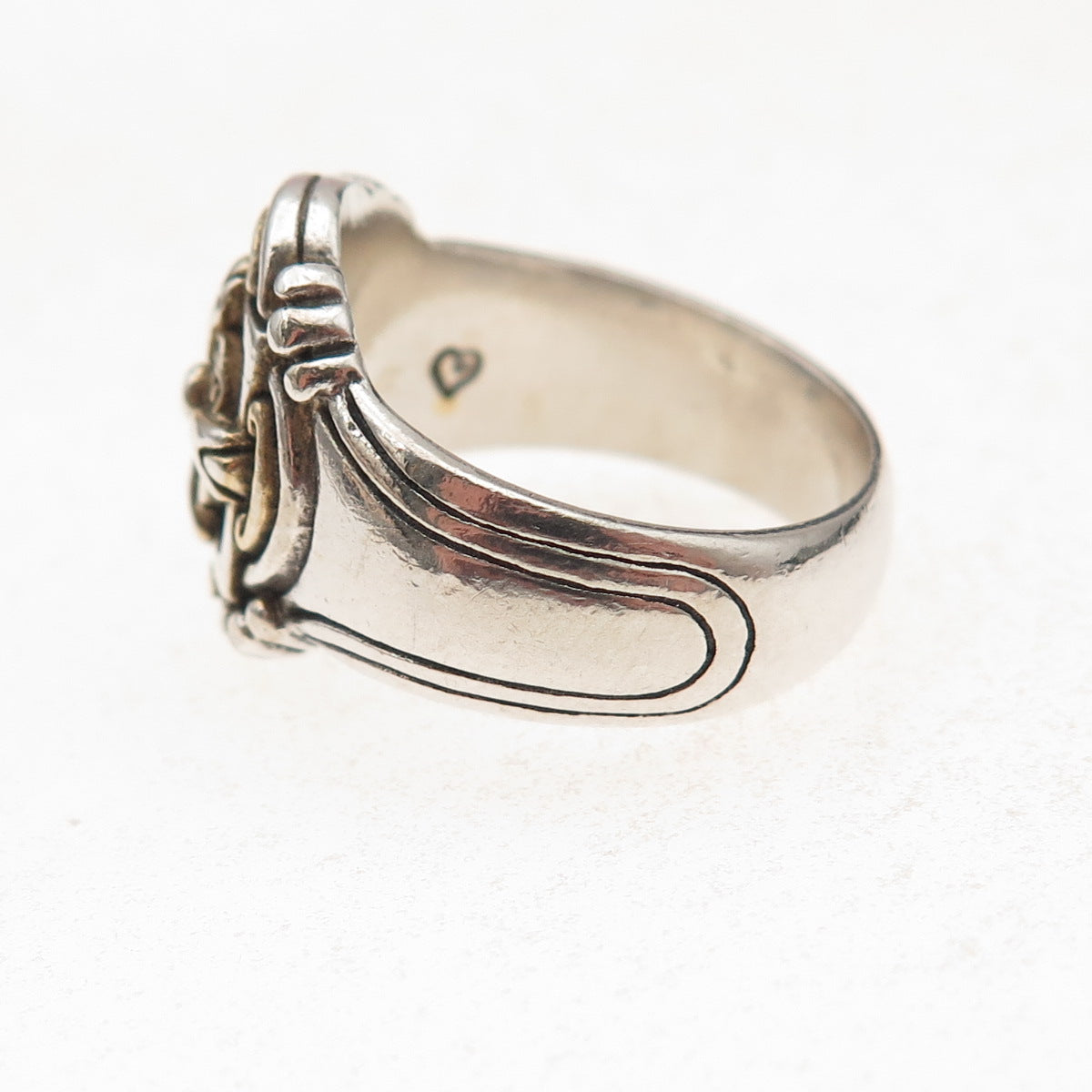 Brighton 925 Sterling Silver Vintage Cross Oxidized Ring Size 7.25