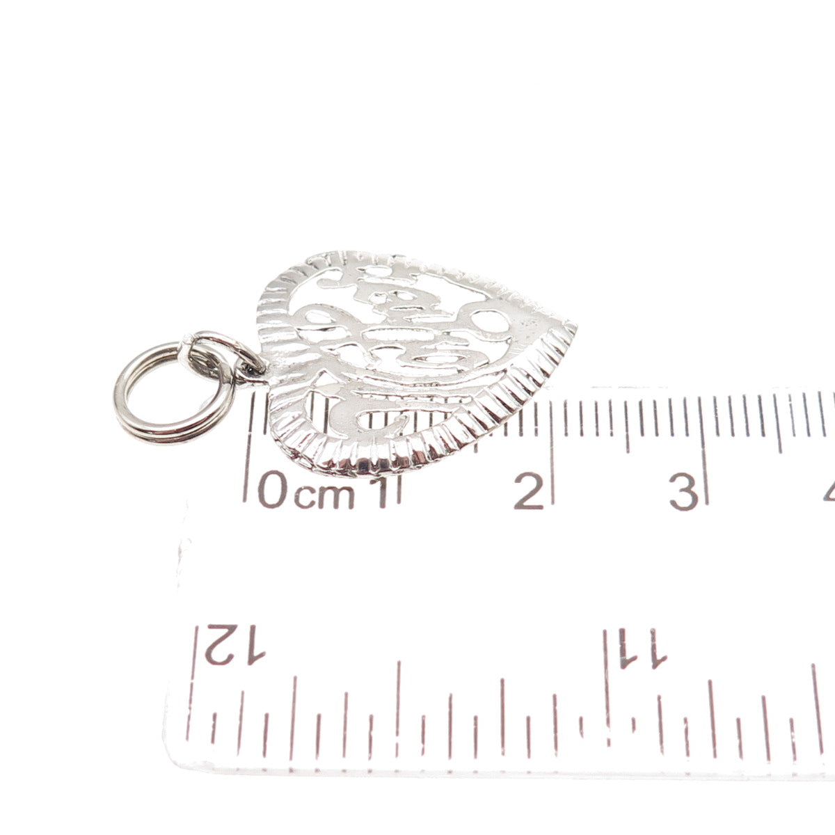 925 Sterling Silver Vintage Mother Heart Mini Charm Pendant