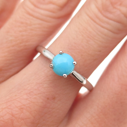 Chuck Clemency 925 Sterling Silver Real Sleeping Beauty Turquoise Ring Size 8