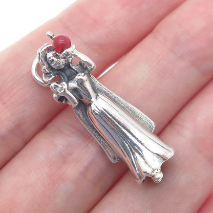 CELLINI 925 Sterling Silver Vintage Enamel Limited Edition Snow White 3D Pendant
