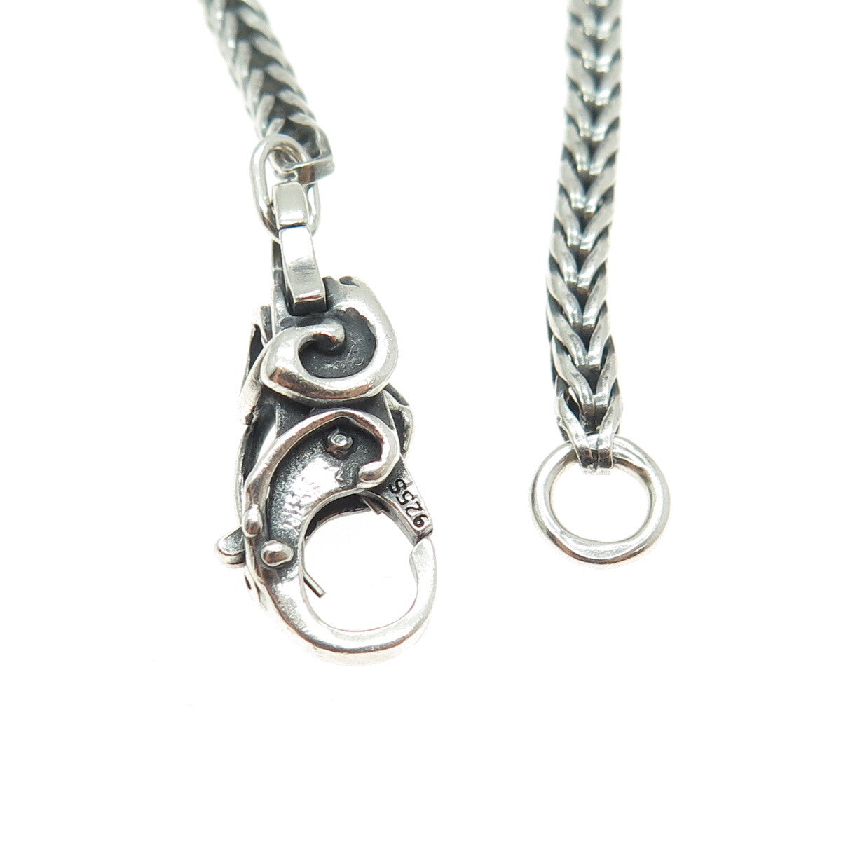 TROLLBEADS LAA 925 Sterling Silver Vintage Wheat Link Bracelet 8.5"
