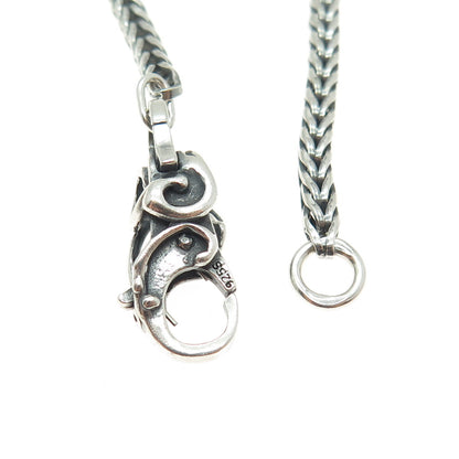 TROLLBEADS LAA 925 Sterling Silver Vintage Wheat Link Bracelet 8.5"