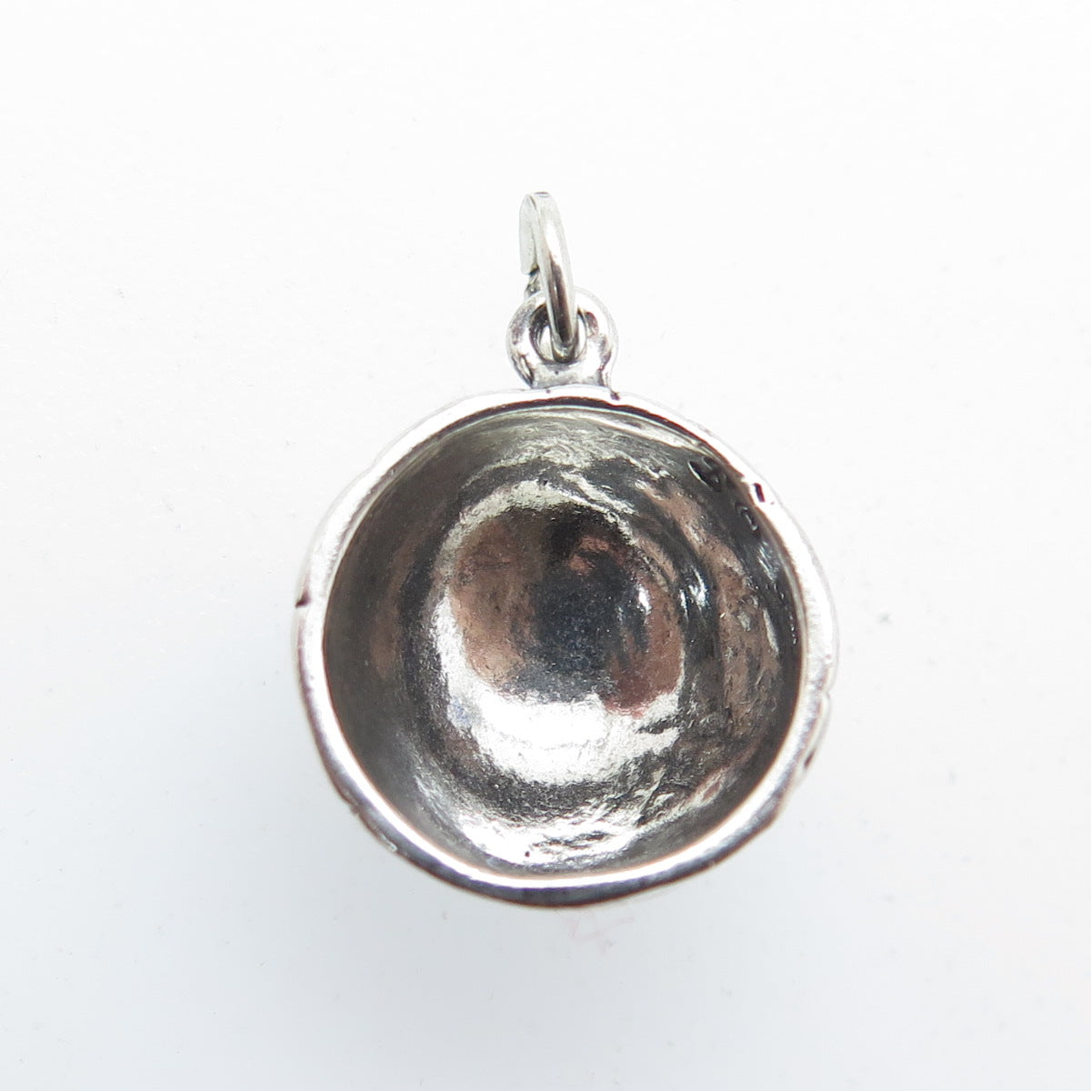 SHUBE 925 Sterling Silver Vintage Football Ball Charm Pendant