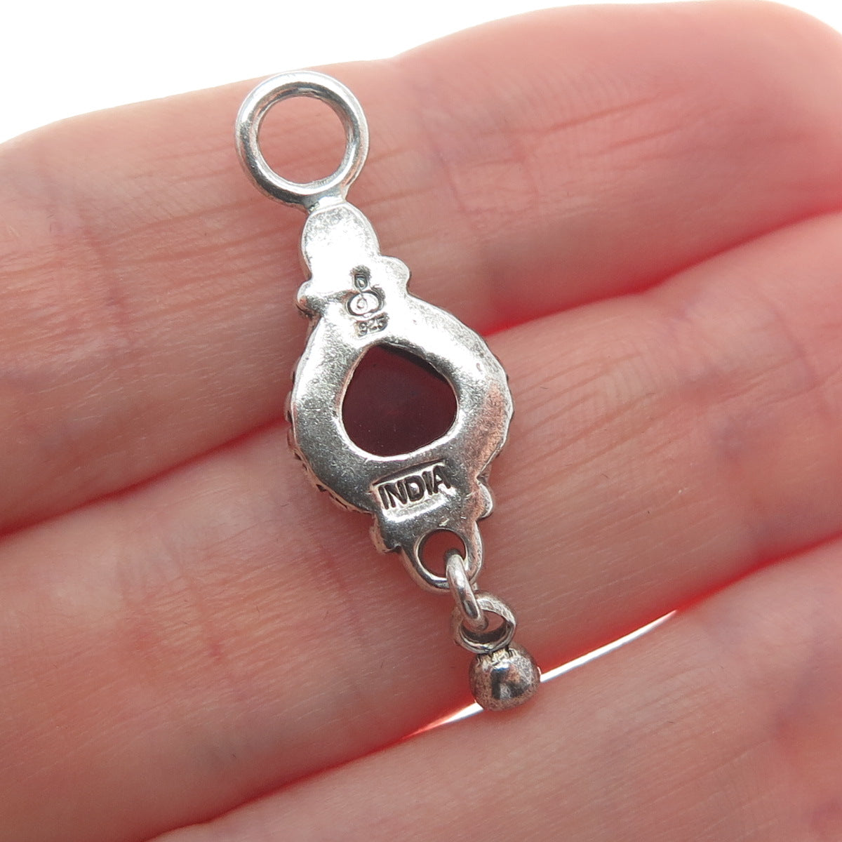 DOUG PAULUS 925 Sterling Silver Vintage Real Tourmaline Minimalist Charm Pendant