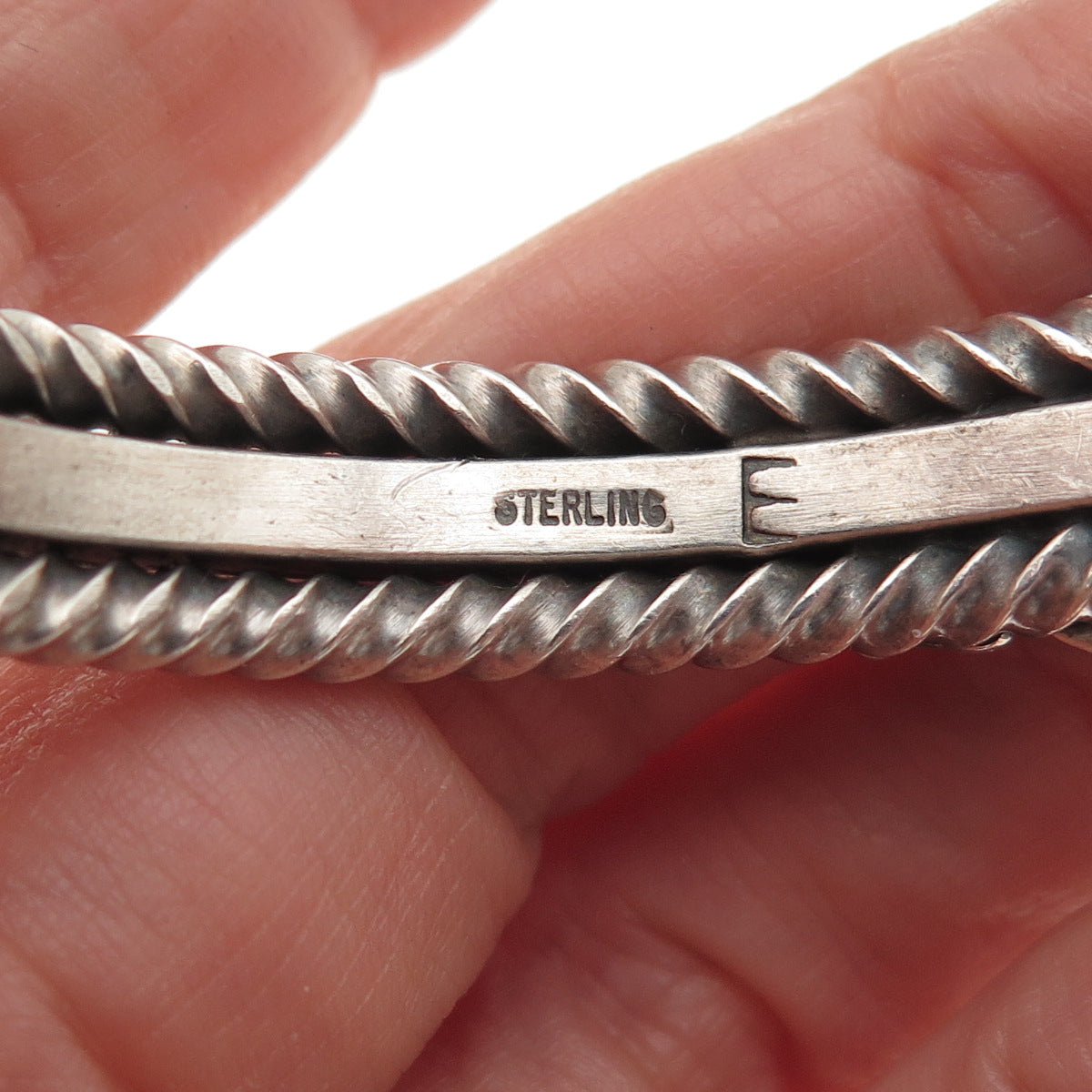 Randall Endito Navajo Old Pawn 925 Sterling Turquoise Adjustable Bracelet 6.5"