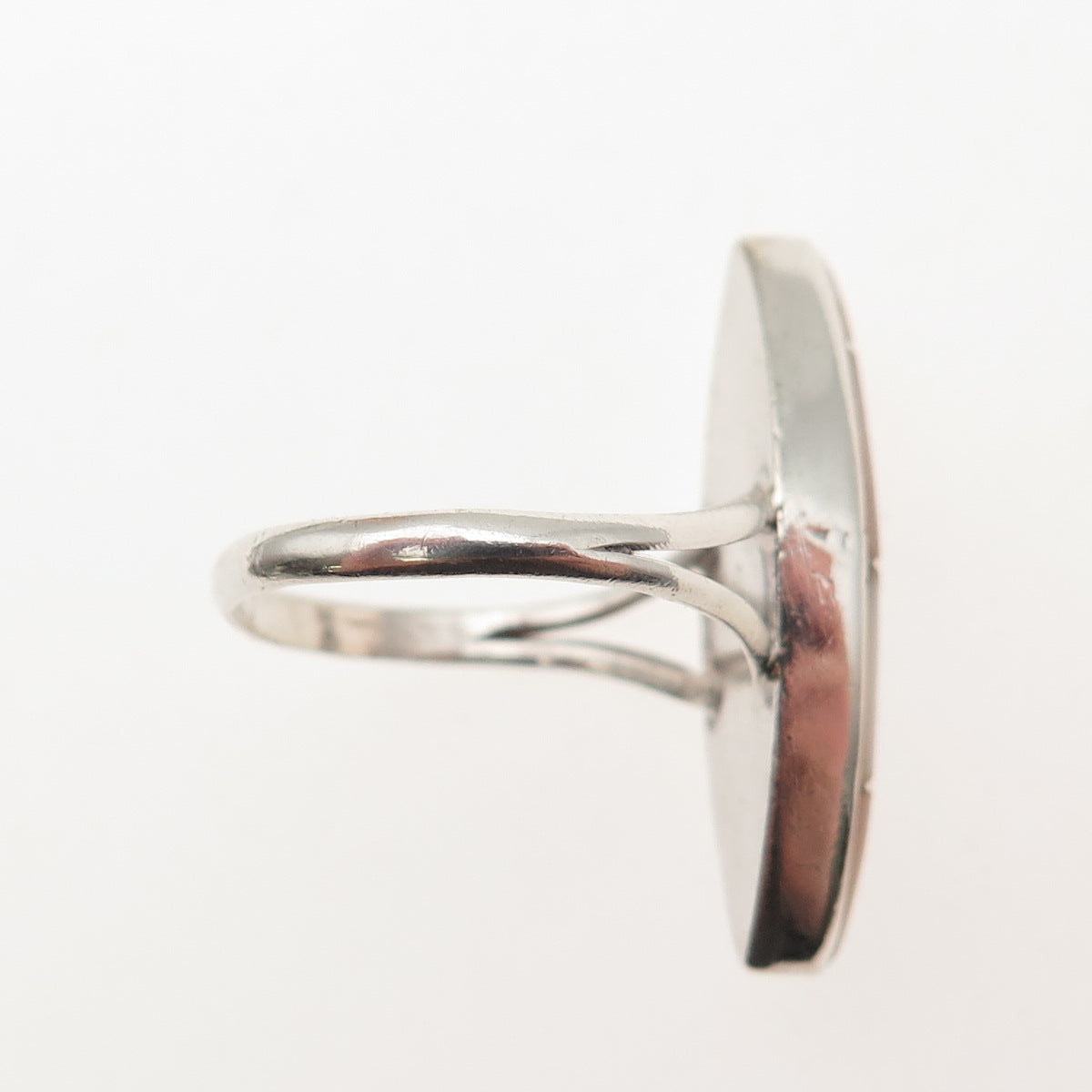 Old Pawn Sterling Silver Vintage Southwestern MOP Mosaic Tribal Ring Size 6.25