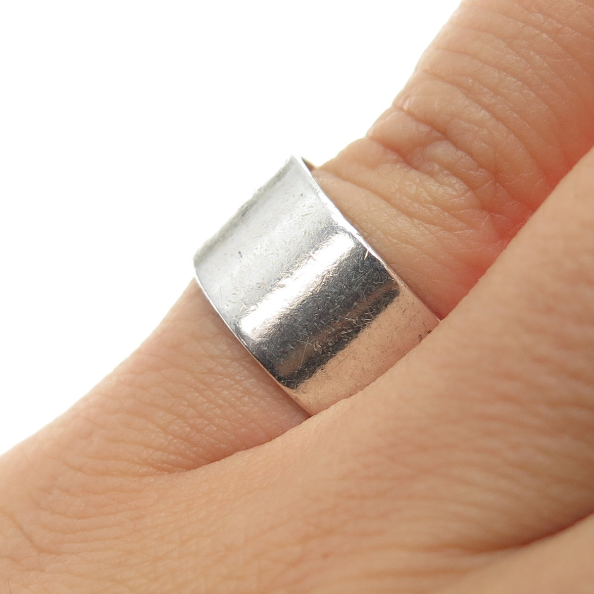 CELLINI 925 Sterling Silver Vintage Oxidized Wide Band Ring Size 6