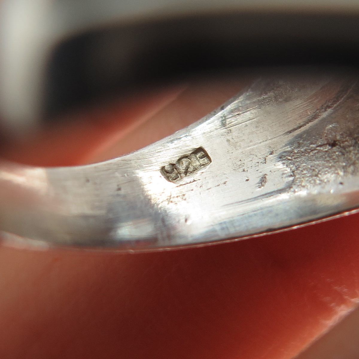 925 Sterling Vintage Real Blue Topaz Red Garnet & Amethyst Heart Ring Size 8