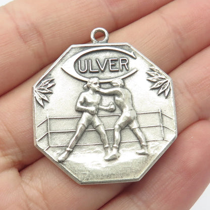 925 Sterling Silver Vintage Junior Division "Ulver" Culver Military Pendant