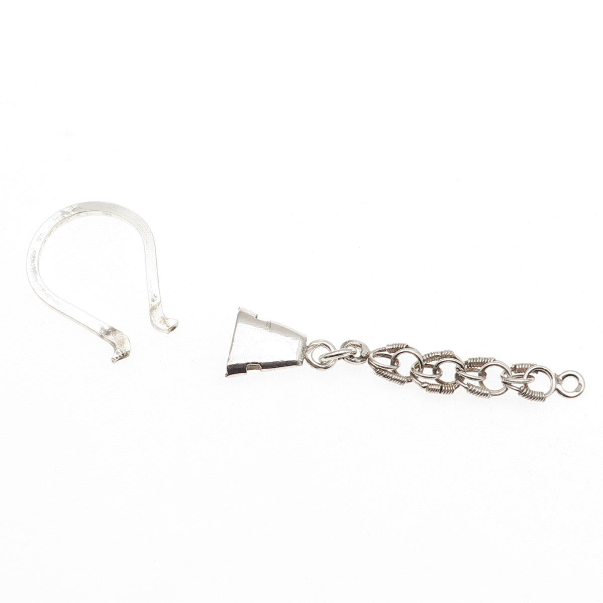 800 Silver Vintage Egypt Key Chain Ring Holder