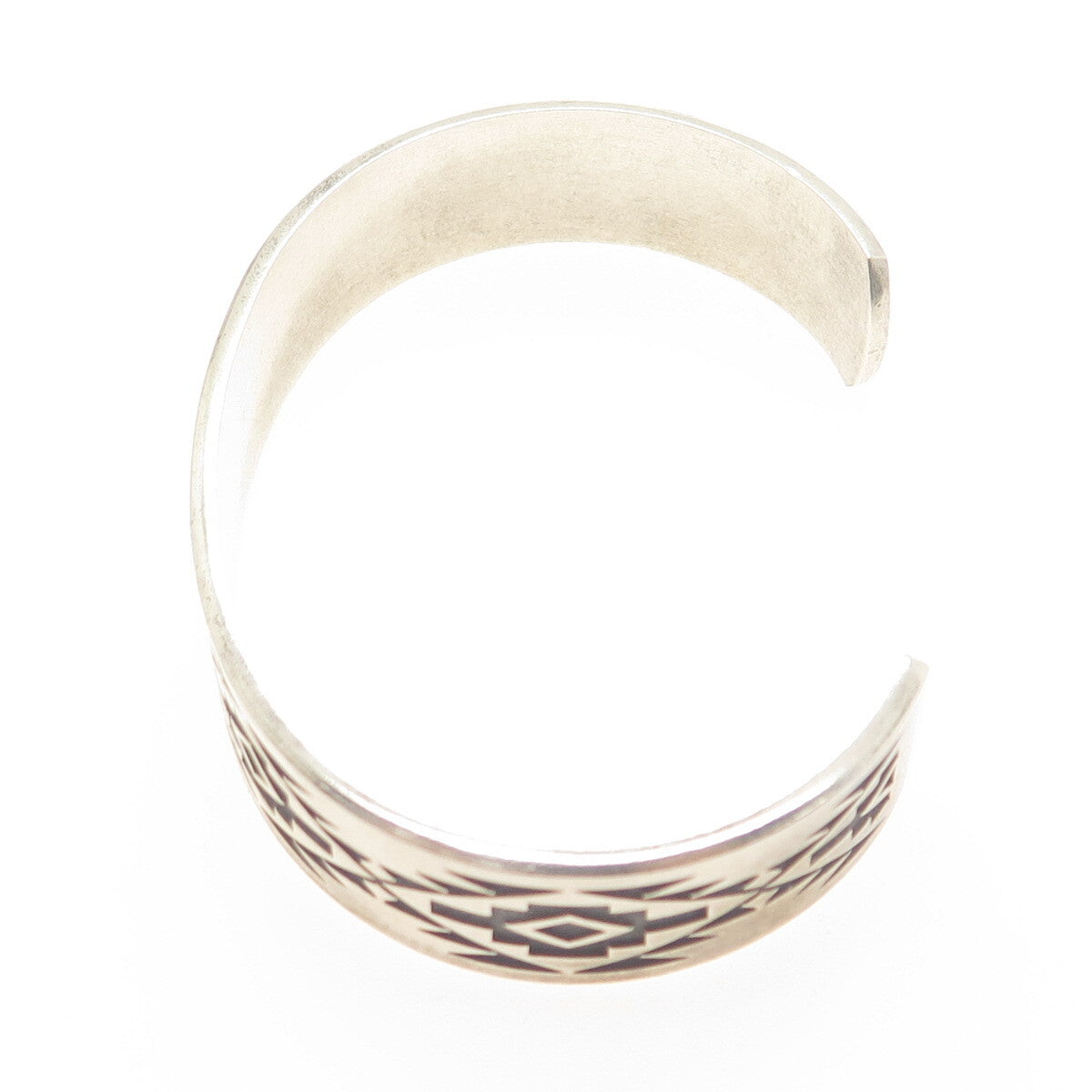 KABANA 925 Sterling Silver Vintage Southwestern Adjustable Cuff Bracelet 7"