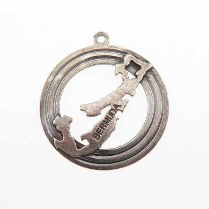 Payton Pepper & Sons 925 Sterling Vintage 1966 Birmingham Bermuda Charm Pendant