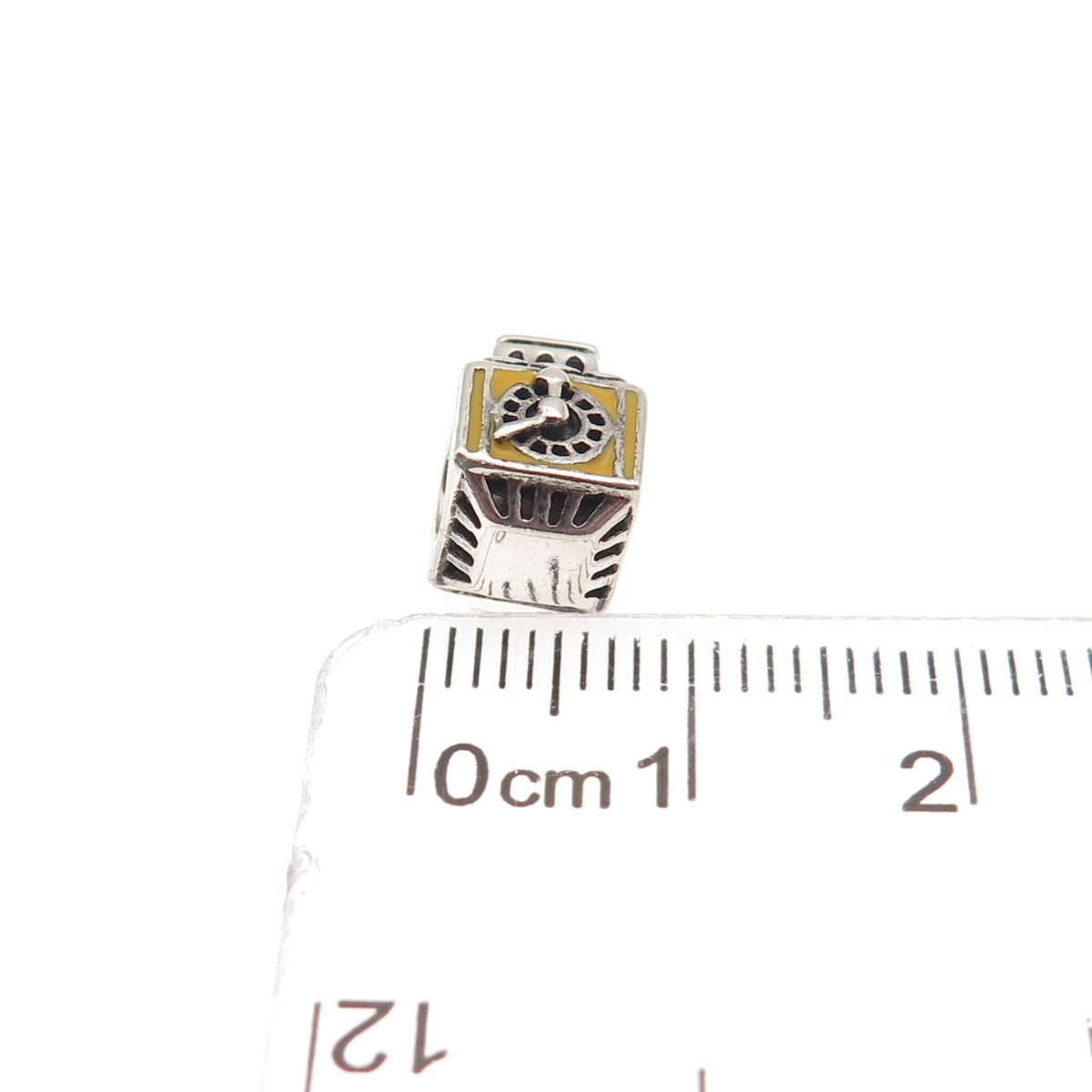 Chamilia 925 Sterling Silver Enamel It's a Small World Slide Bead Charm
