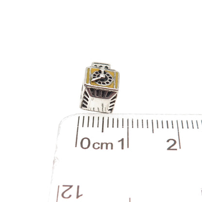 Chamilia 925 Sterling Silver Enamel It's a Small World Slide Bead Charm