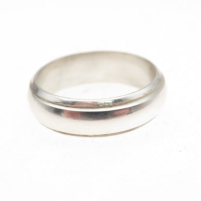 925 Sterling Silver Vintage Wedding Band Ring Size 7