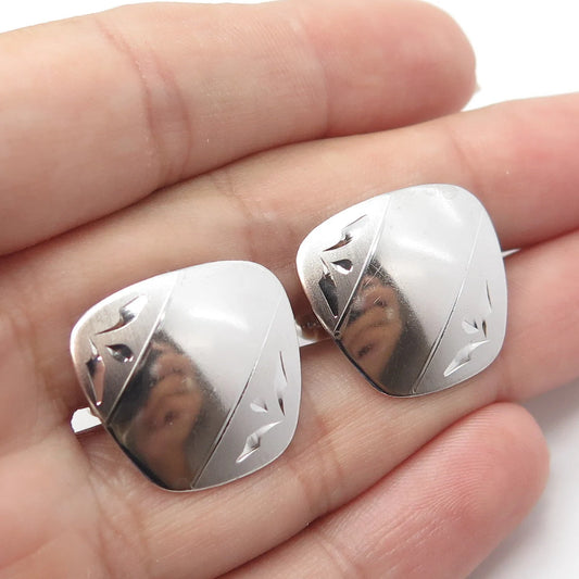 925 Sterling Silver Vintage Decorated Cufflinks