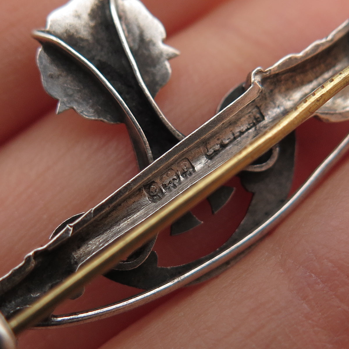 Ahronsberg Bros Sterling & Gold Antique 1939 Birmingham Royal Artillery Brooch