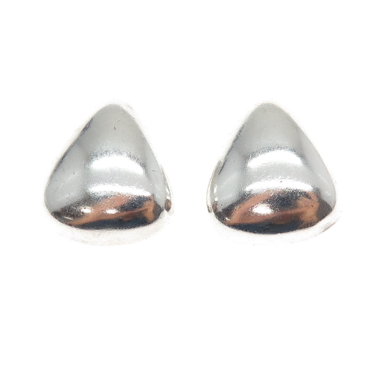 ZINA 925 Sterling Silver Vintage Modernist Clip On Earrings
