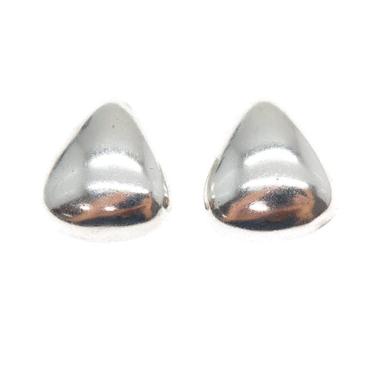 ZINA 925 Sterling Silver Vintage Modernist Clip On Earrings