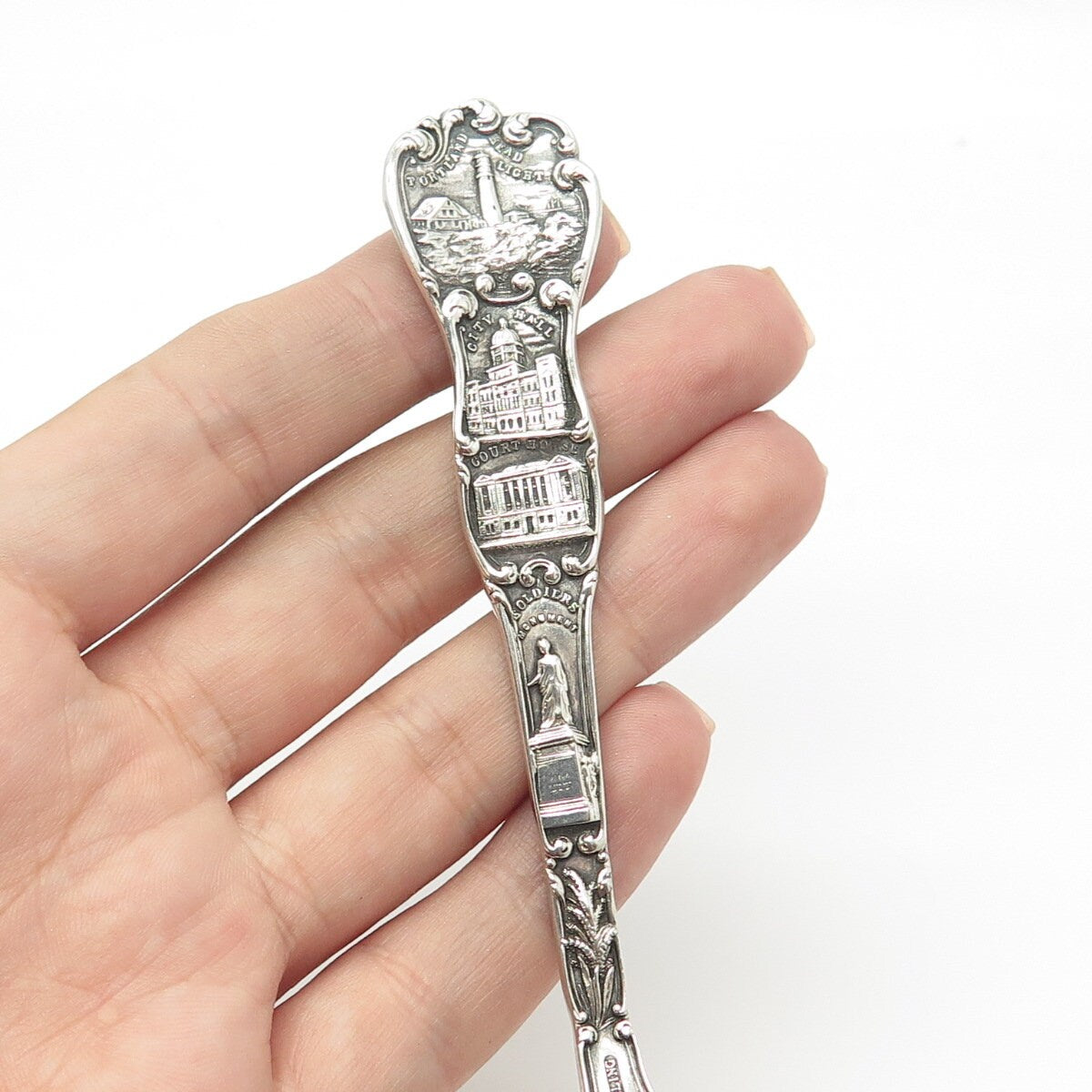 925 Sterling Silver Antique Art Deco Watson Portland States & Cities Spoon