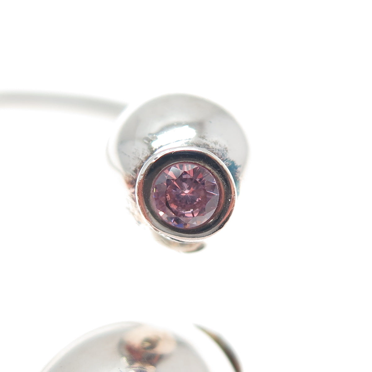 TSIKOLIA Sterling Silver Blue & Purple C Z Vase Adjustable Bangle Bracelet 6.5"