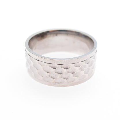 925 Sterling Silver Vintage Diamond-Cut Band Ring Size 7