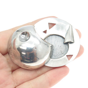N. GANO 925 Sterling Silver Vintage Packman Pin Brooch