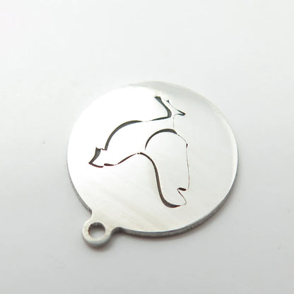 925 Sterling Silver USA Two In Town Rooster Bird Charm Pendant