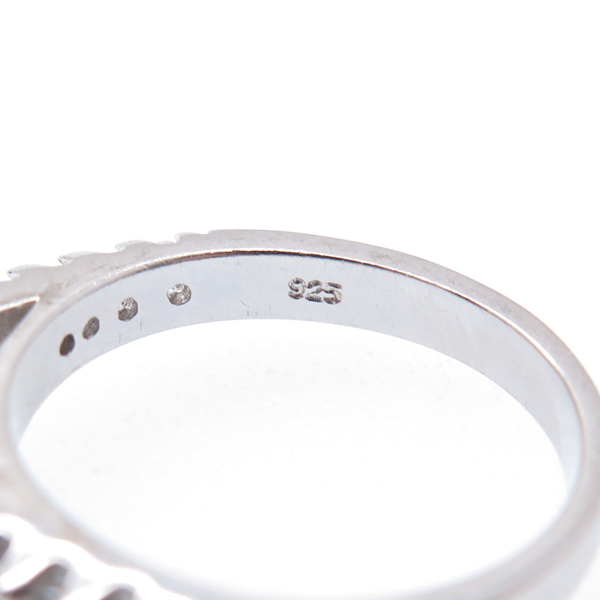 925 Sterling Silver Round-Cut C Z Engagement Ring Size 7