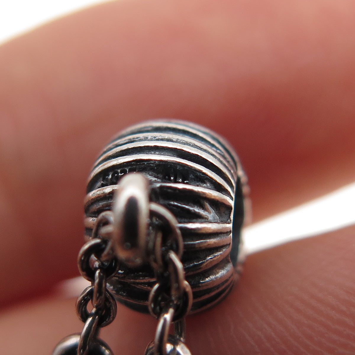 PANDORA 925 Sterling Silver Enamel Winter Mittens Dangle Slide Charm