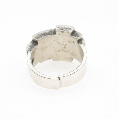 Industria Argentina Sterling Silver Vintage Modernist Adjustable Ring Size 6.75