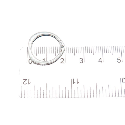 PANDORA 925 Sterling Silver Multi-Color Gem Heart Pendant / Ring Size 4.5