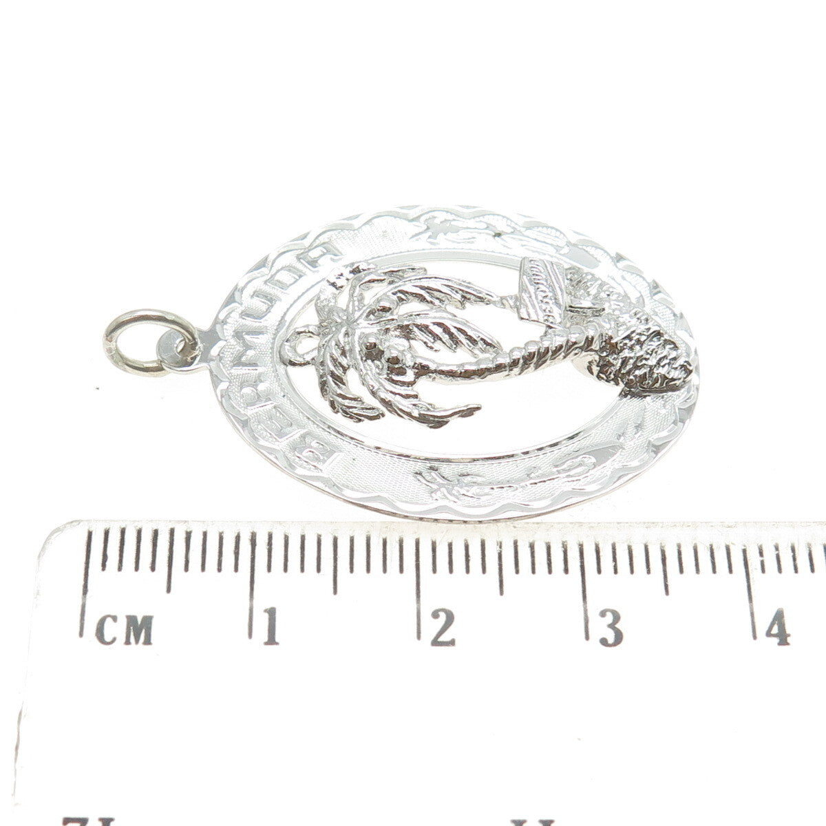 CREA 925 Sterling Silver Vintage "Bermuda" Palm Tree Pendant